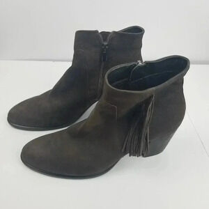 Ecco Danish Design Women's Brown Ankle Booties with Fringe EU 40